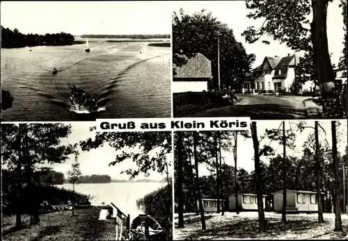 Ak Klein Köris Groß Köris im Kreis Dahme Spreewald, Straßenpartie, Wasserpartie, Bungalows