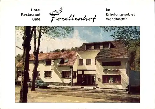 Ak Schevenhütte Stolberg im Rheinland, Hotel Restaurant Forellenhof, Nideggener Str. 86-88