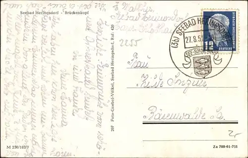 Ak Ostseebad Heringsdorf auf Usedom, Brückenkopf