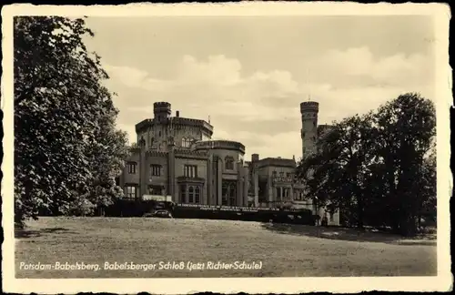 Ak Babelsberg Potsdam in Brandenburg, Schloss (jetzt Richter-Schule)