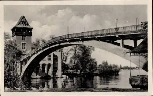 Ak Berlin Treptow, Abtei-Brücke