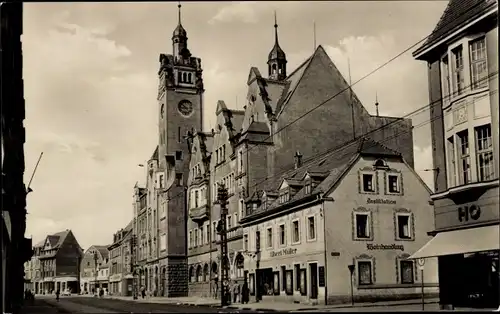 Ak Freital in Sachsen, Rathaus, Geschäfte