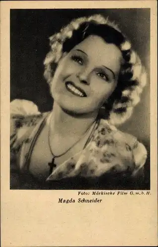 Ak Schauspielerin Magda Schneider, Portrait