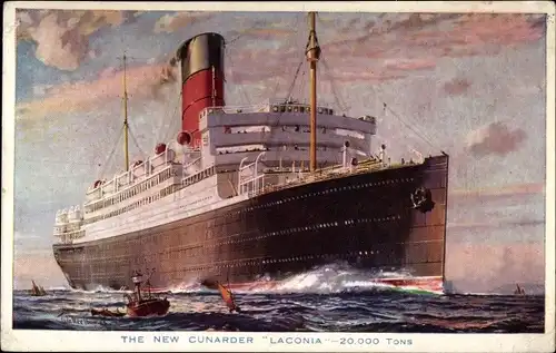 Künstler Ak Cunard Line, RMS Laconia