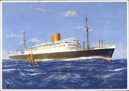 Künstler Ak Dampfer Gneisenau, Norddeutscher Lloyd