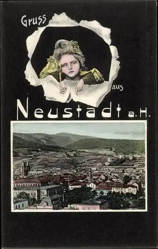 Passepartout Ak Neustadt an der Haardt Neustadt an der Weinstraße, Panorama