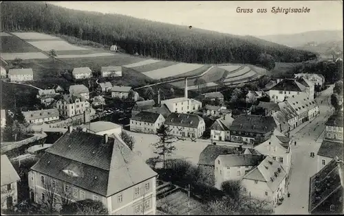 Ak Schirgiswalde in der Lausitz, Blick auf den Ort