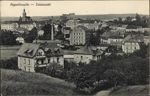 Ak Dippoldiswalde im Erzgebirge, Totalansicht der Ortschaft