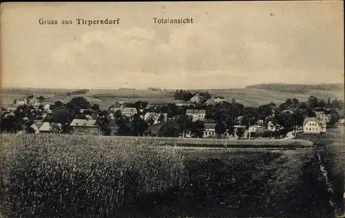 Ak Tirpersdorf im Vogtland, Totalansicht der Ortschaft