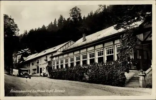 Ak Rentzschmühle Pöhl im Vogtland, Seitenblick auf Gasthof zum Lochhaus