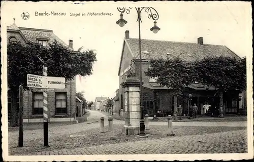 Ak Baarle Nassau Nordbrabant, Singel en Alphenscheweg