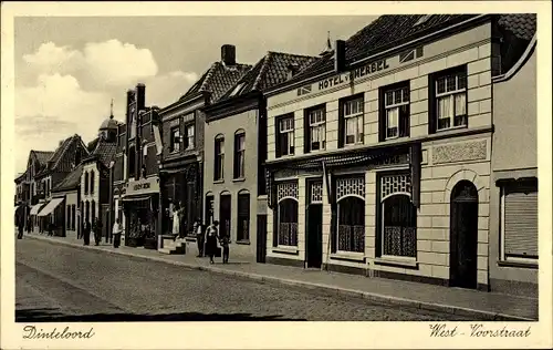 Ak Dinteloord Nordbrabant, West Voorstraat, Hotel Nerbel