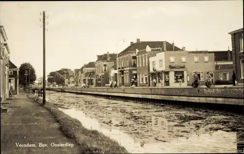 Ak Veendam Groningen Niederlande, Boven Oosterdiep