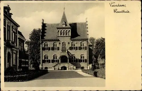 Ak Veendam Groningen, Raadhuis