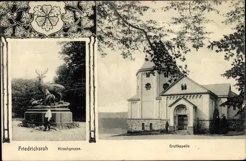 Ak Friedrichsruh Aumühle Schleswig Holstein, Hirschgruppe, Gruftkapelle