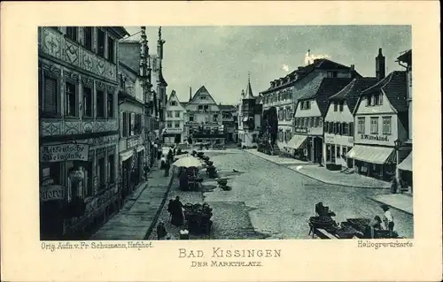 Ak Bad Kissingen Unterfranken Bayern, Marktplatz