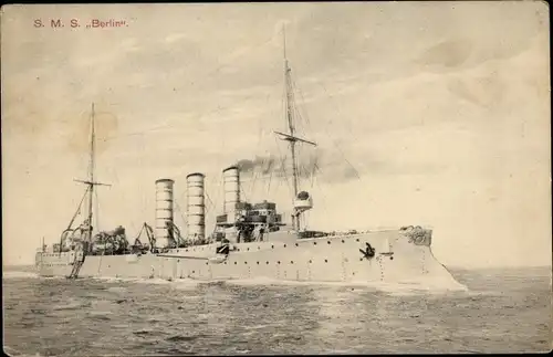 Ak Deutsches Kriegsschiff, SMS Berlin, Kleiner Kreuzer