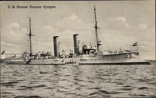 Ak Deutsches Kriegsschiff, SMS Nymphe, Kleiner Kreuzer