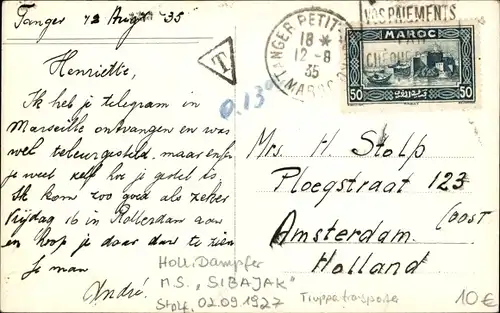 Ak Dampfer Sibajak, NV Rotterdamsche Lloyd