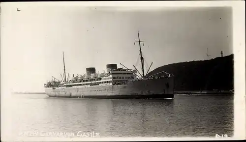 Foto Ak Dampfer Carnarvon Castle, Union Castle Line