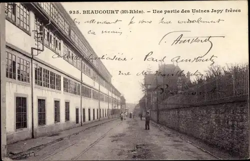 Ak Beaucourt Territoire de Belfort, une Partie des Usines Japy frères