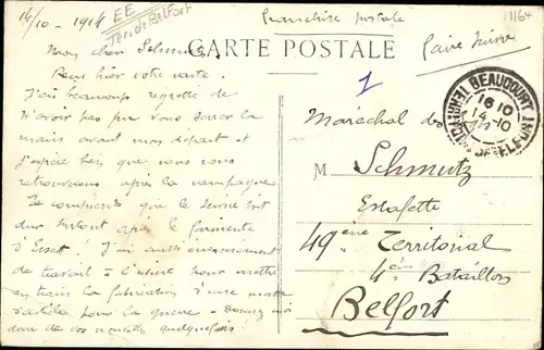 Ak Beaucourt Territoire de Belfort, une Partie des Usines Japy frères