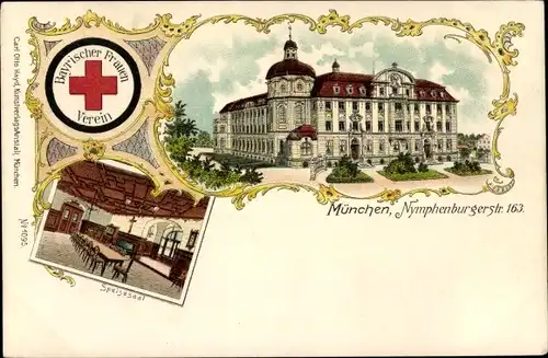 Litho Neuhausen Nymphenburg München Bayern, Nymphenburgerstraße 163, Bayrischer Frauenverein