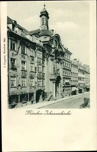 Ak München Bayern, Partie an der Johanneskirche