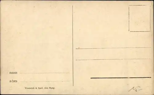 Ak Niederländisches Kriegsschiff, Hr. Ms. De Ruijter, Flagge, Wappen