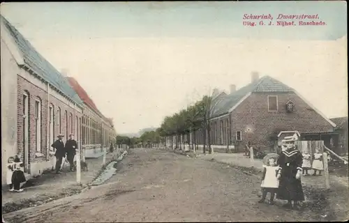 Ak Enschede Overijssel Niederlande, Schurink, Dwarsstraat