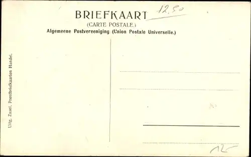 Passepartout Ak Zaandam Zaanstad Nordholland, Begin Westzijde, Postbote