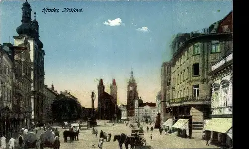 Ak Hradec Králové Königgrätz Stadt, Stadtansicht