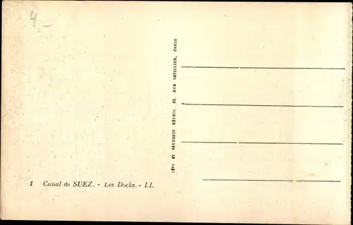 Ak Suez Ägypten, Canal, The Docks