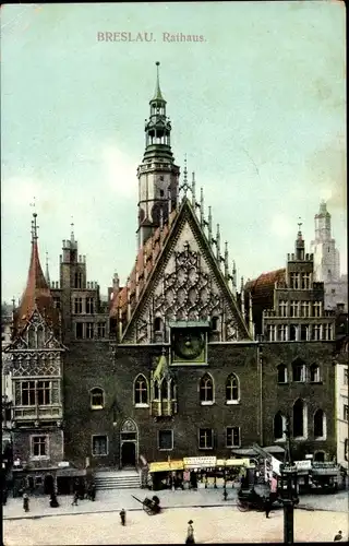 Ak Wrocław Breslau Schlesien, Rathaus