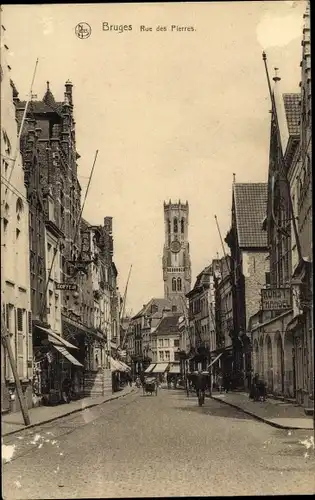 Ak Bruges Brügge Flandern Westflandern, Rue des Pierres