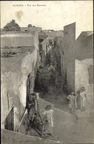Ak Oudjda Oujda Marokko, Rue des Bijoutiers