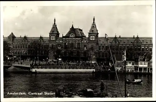 Ak Amsterdam Nordholland Niederlande, Centraal Station