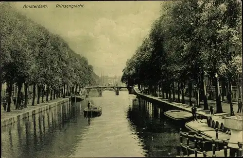 Ak Amsterdam Nordholland Niederlande, Prinsengracht