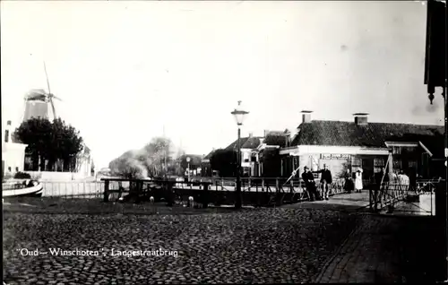 Ak Winschoten Groningen Niederlande, Oud-Winschoten, Langestraatbrug