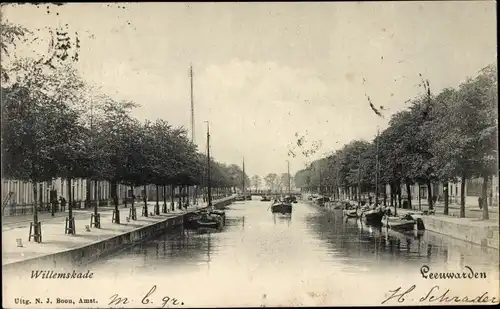 Ak Leeuwarden Friesland Niederlande, Willemskade
