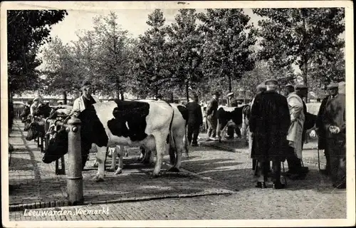 Ak Leeuwarden Friesland Niederlande, Veemarkt