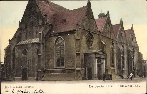 Ak Leeuwarden Friesland Niederlande, de Groote Kerk