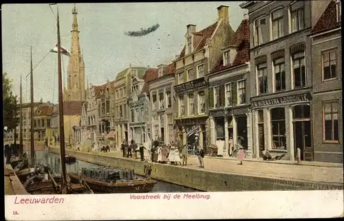 Ak Leeuwarden Friesland Niederlande, Voorstreek bij de Meelbrug