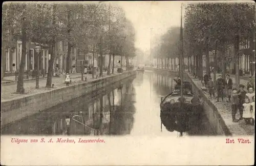 Ak Leeuwarden Friesland Niederlande, Het Vliet