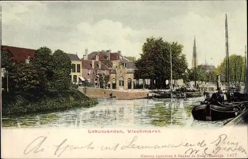 Ak Leeuwarden Friesland Niederlande, Vischmarkt