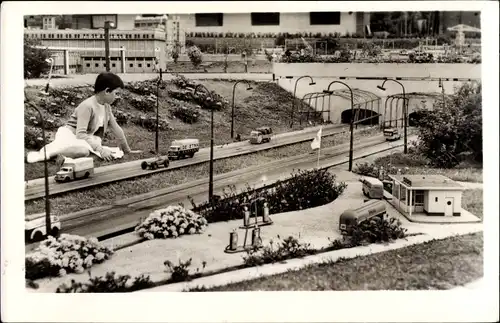 Ak Den Haag Südholland Niederlande, Miniatuurstad Madurodam, Autosnelbaan