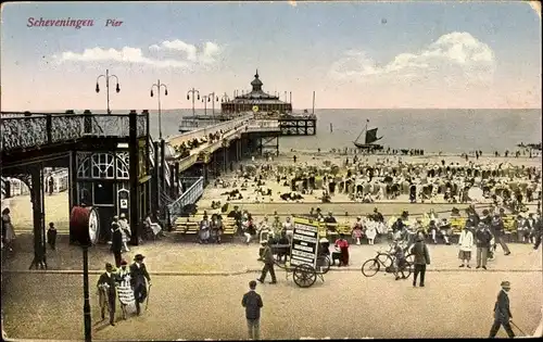 Ak Scheveningen Den Haag Südholland, Strand, Pier