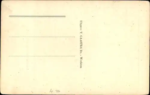 Ak Workum Friesland Niederlande, omstreeks 1860, Noord