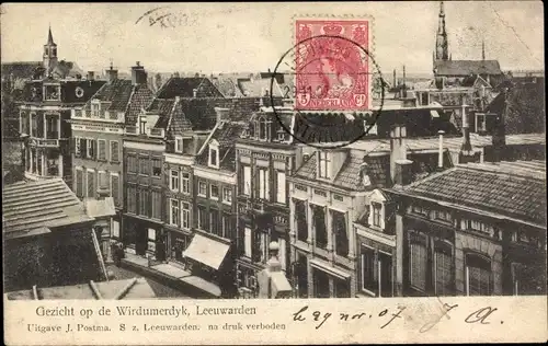 Ak Leeuwarden Friesland Niederlande, Gezicht op de Wirdumerdyk