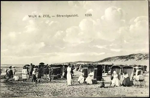 Ak Wijk aan Zee Beverwijk Nordholland Niederlande, Strandgezicht